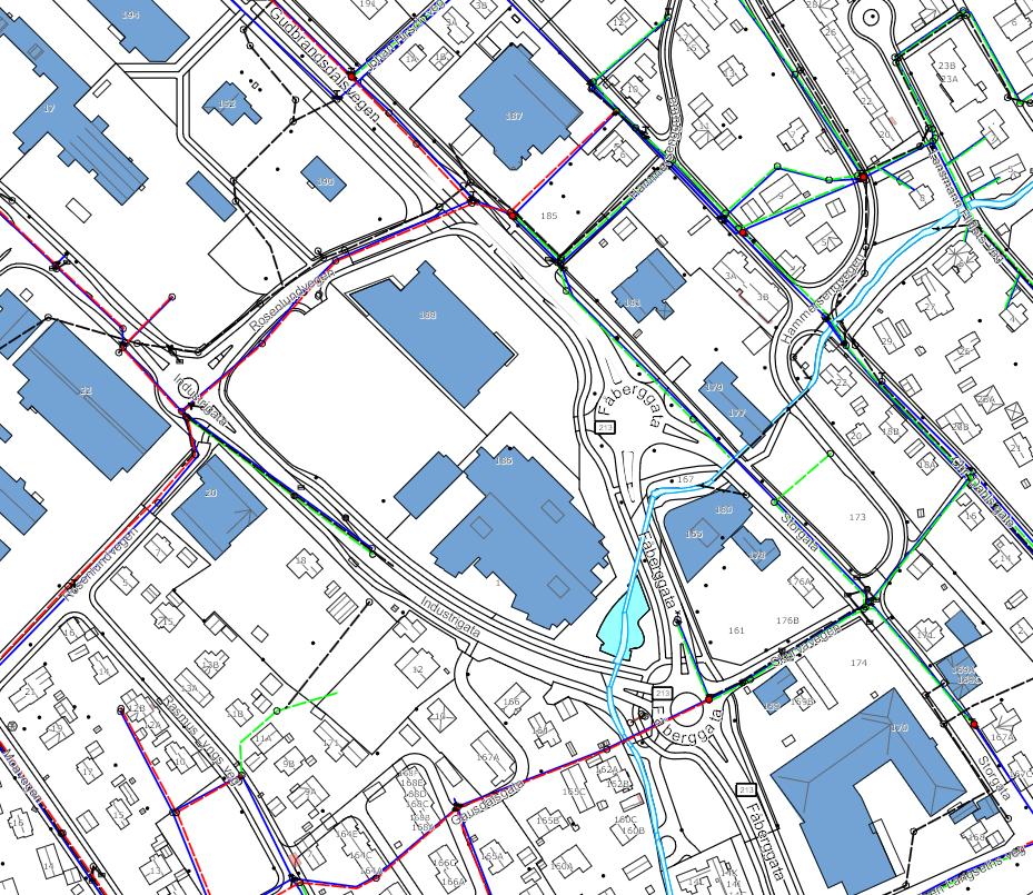 4.3 Eksisterende infrastruktur Vann og avløp Reguleringsendringen medfører ikke behov for endring av eksisterende infrastruktur. Bebyggelsen kan kobles til etablert vann- og avløpsnett.