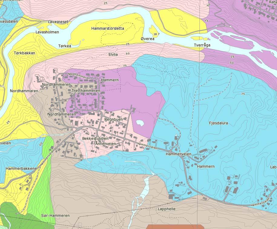 Hammeren boligfelt, Mo i Rana Grunnundersøkelser geoteknikk multiconsult.no 3 Terreng- og grunnforhold 3 Terreng- og grunnforhold 3.