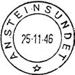 12.1911 ANSTENSUNDET Innsendt 11.12.1923 Stempel nr. 2 Type: SL Bestilt gravør 04.10.1923 ANSTEINSUNDET Innsendt Registrert brukt 19 II 45 VG Stempel nr. 3 Type: HJ- Utsendt 01.08.