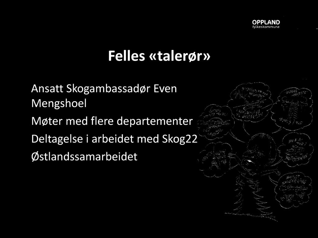 Felles «talerør» Ansatt Skogambassadør Even Mengshoel Møter med