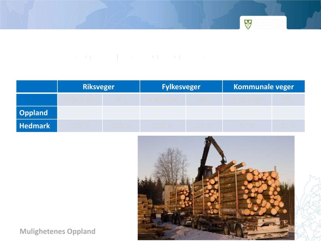 Status infrastruktur våren 204 Riksveger Fylkesveger