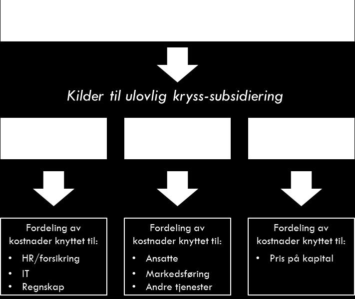 Figur 7-1: Muligheter til å utøve konkurranseskadelig adferd etter jernbanereformen 1.