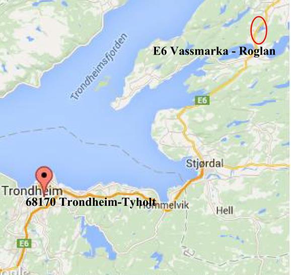 Flomvurdering E6 Vassmarka-Ronglan 10 Figur 2.6 Oversiktskart med nedbørstasjon 2.4.