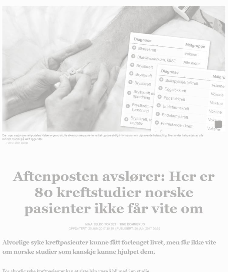 2. Pasienter med alvorlig livsforkortende sykdom som