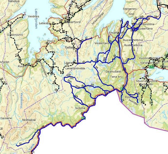 1 Innleiing Sweco Norge AS har på oppdrag frå Tana kommune rekna og vurdert støy frå snøskuterløyper.