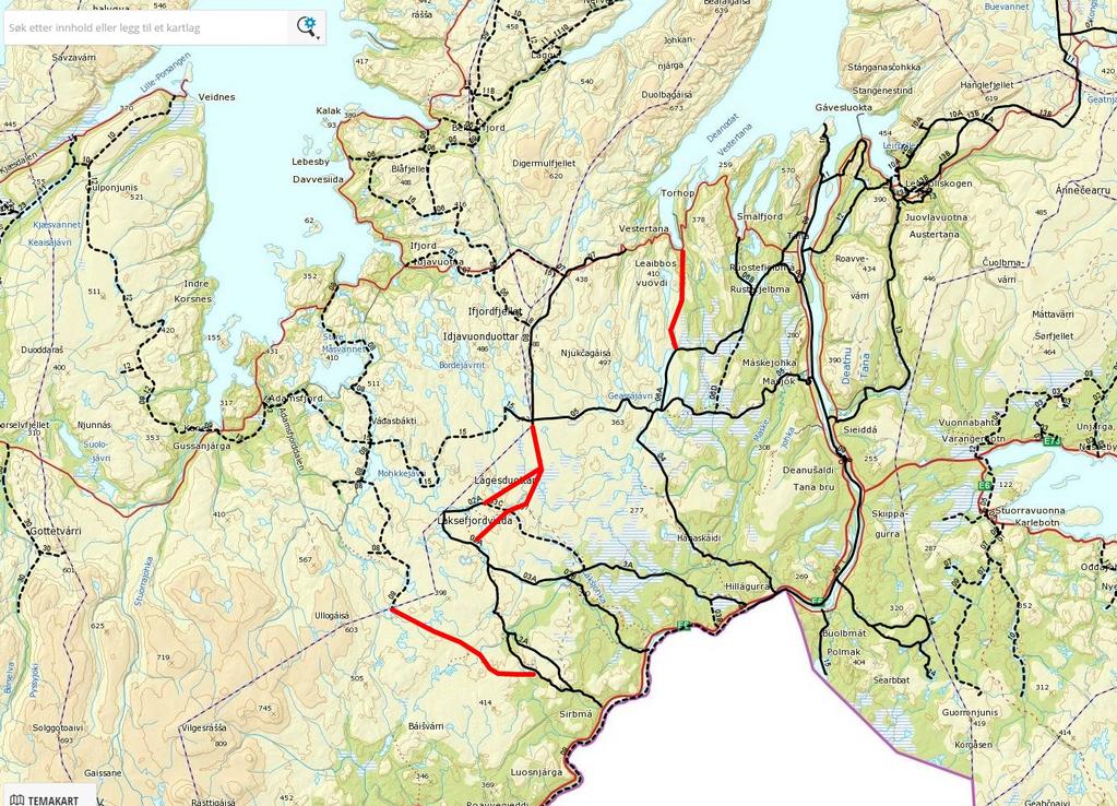 6.5.Vurdering av dispensasjonstraséer- omgjøring til åpne løyper Dispensasjonsutvalget har foretatt en gjennomgang av hvilke traséer som kan være aktuelle å omgjøre til åpne løyper, basert på antall