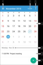 Klokke og Kalender Kalender Bruk kalenderappen til å holde oversikt over tidsplanene dine.