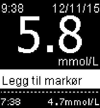 1 4 1 eller 2 Av bare det gjeldende blodsukkerresultatet 1 vises.