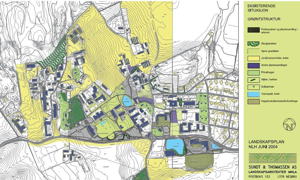 UMB-parken dekker i dag et areal på ca. 600 daa.