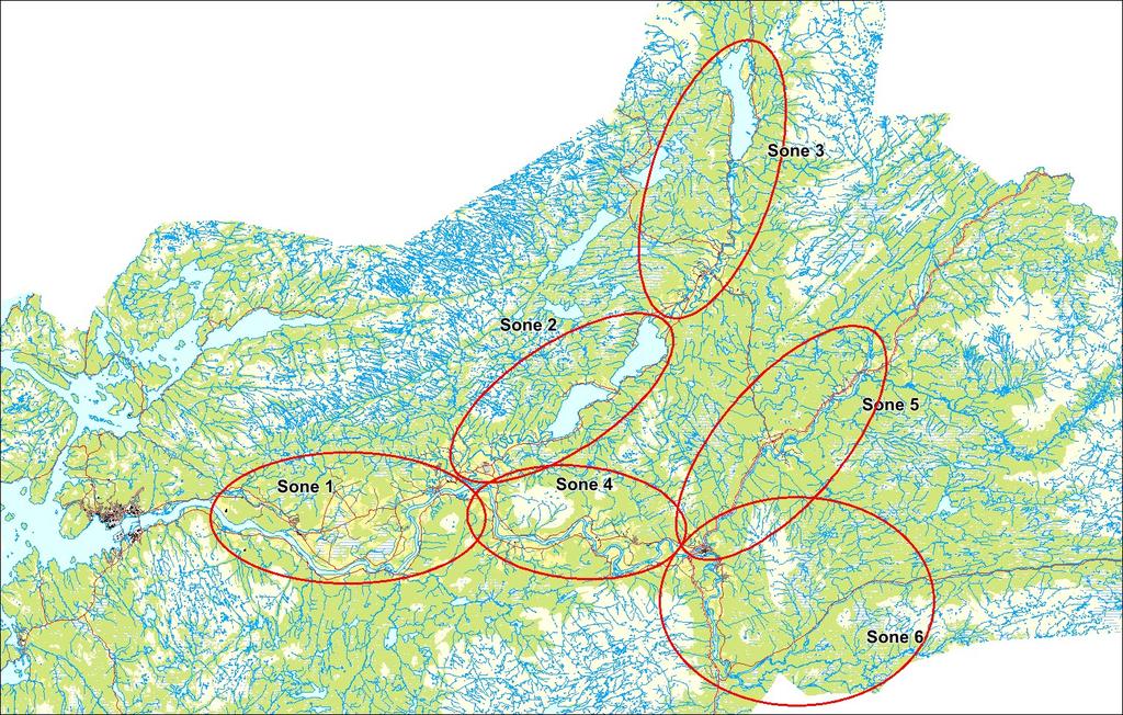 Utløpskommune Anadrome innsjøer Anadrom strekning (km) Reguleringer Kultivering Fangst sportsfiske (antall) 2016