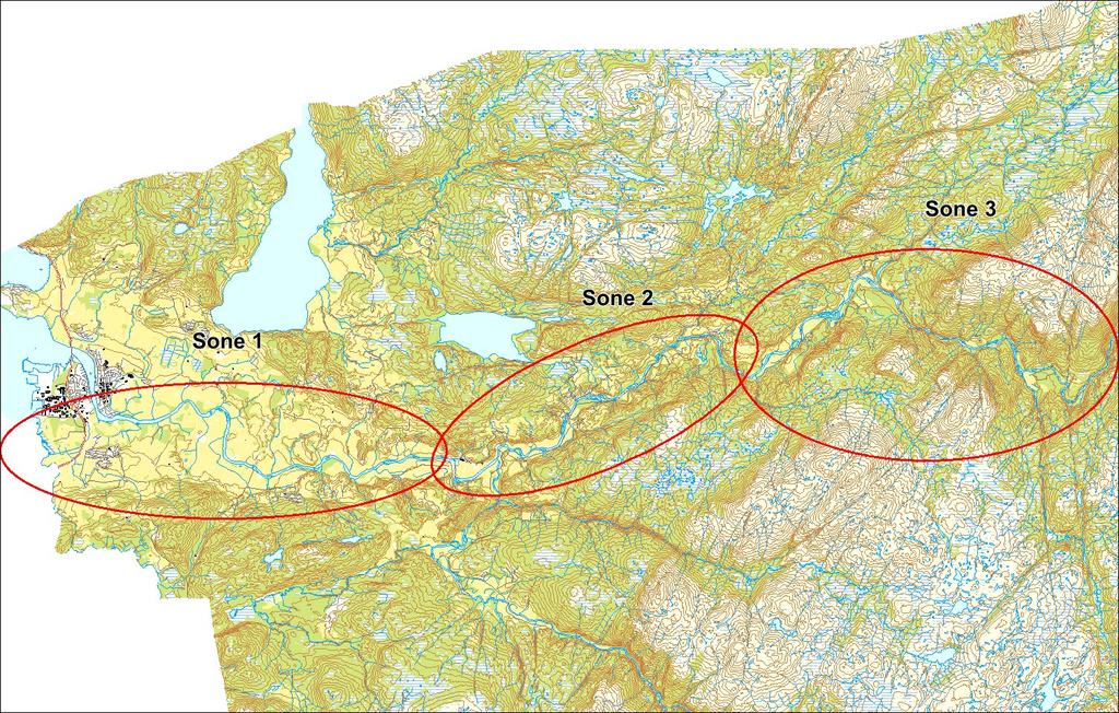 Utløpskommune Anadrome innsjøer Anadrom strekning (km) Reguleringer Kultivering Fangst sportsfiske (antall) 2016