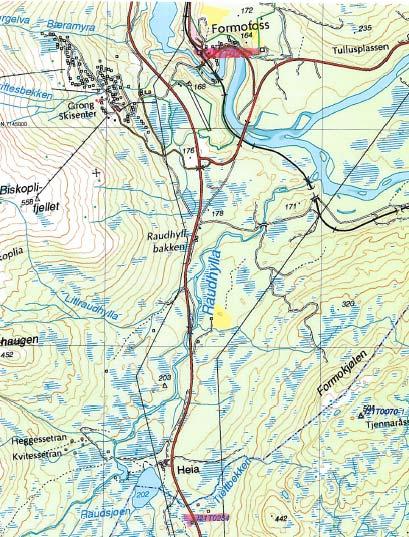 Statens vegvesen Region Midt C3-9 E6 Rødhyllabrua C Kontraktsbestemmelser C3 Spesielle kontraktsbestemmelser 2012-06-01 Figur 1: Bilde viser hvor de to landsnettspunktene befinner seg. 16.