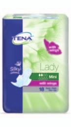 I tillegg har vi det vi har kalt Bind + for ekstra beskyttelse; TENA Lady Extra, Extra Plus, Super,