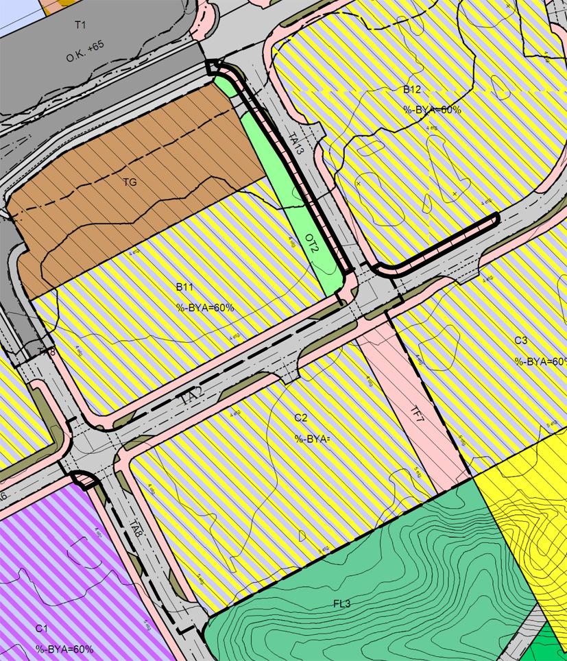 Fortau o_f1-o_f4 Fortau innenfor angitte områder iht. Områdeplan for Alta sentrum.