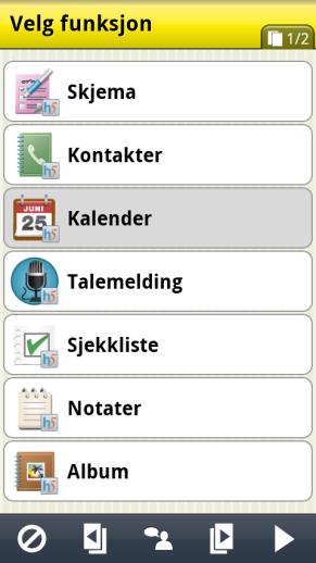 9.2.1.1 Ny snarvei/app Via knappen Ny kan man legge inn snarveier til visse funksjoner i Handi-apper i Startmenyen.