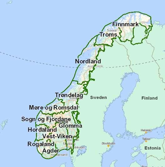 vannområder kommuner Vannregionmyndighet