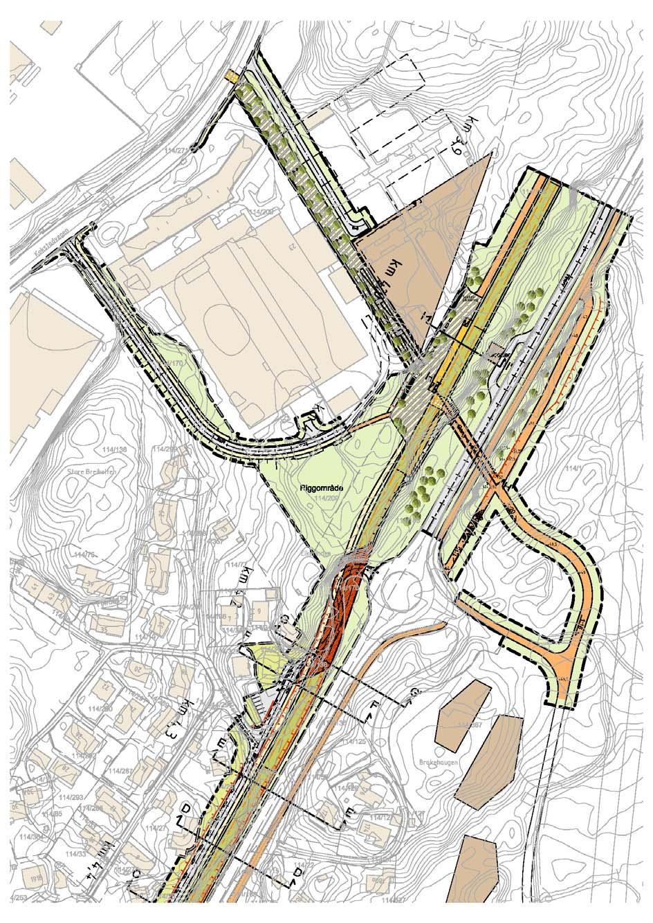 Kokstadvegen Nera Ytrebygds -vegen Ny