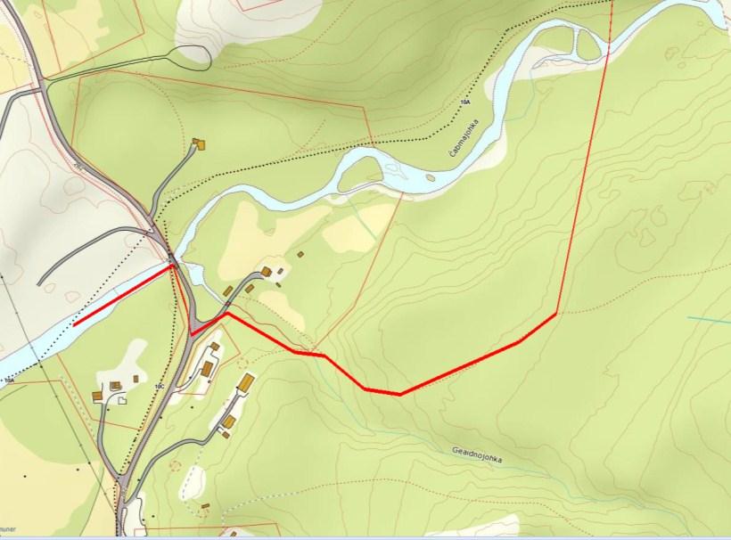 Ved løypestarten ved Čammajohka er det trukket tilbake en grunneiertillatelse. Øvrige grunneiere er kontaktet, samt at kommunen utførte en befaring i området den 10/12-2013.