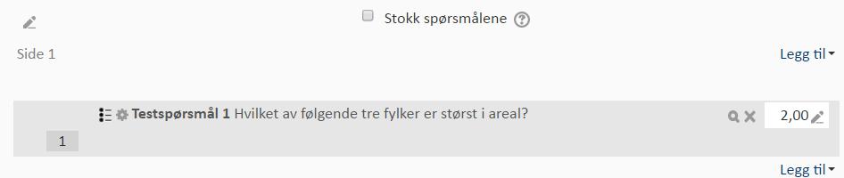 X Riktig svar 3 Karakter = 33,33% X X Galt svar 1 Karakter = -50% X Galt svar 2 Karakter = -50% Poengsum 33,33 + 33,33-50 = 16,66% riktig 33,33 + 33,33 + 33,33 = 100% riktig 17.