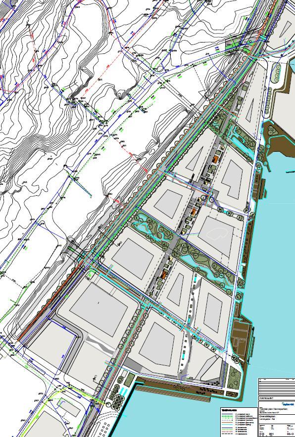 Havnepromenade og Grøntområder Skisse på utforming av