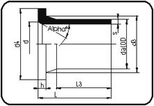 KRAGE Krage for spjeldventiler Lang Speilsveis sort (s og L se std lang SDR11 og 17) Varenr. Dim. Kode Ant s L L3 d3 d4 h Vekt Pris OD (mm) SDR kart. mm mm mm mm mm mm kg/stk kr/stk 326096 110 25.062.