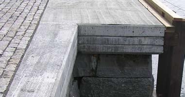 Både stein- og betongkaiene som eksisterer i dag kan danne fundamentet for trekonstruksjoner som kan legges oppå disse. Krav til materialer Trematerialer som brukes skal være oljebehandlet eik.