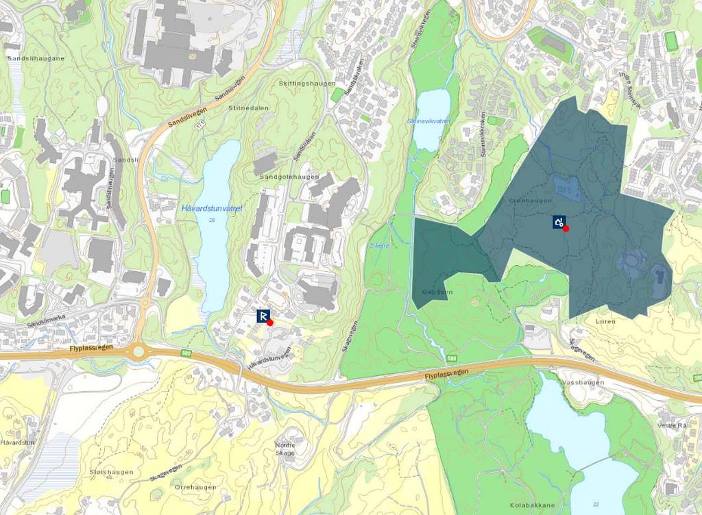 Historie Planområdet hører under gården Håvardstun. Gamletunet lå opprinnelig på bnr 4, som i dag er på sørsiden av Flyplassvegen.