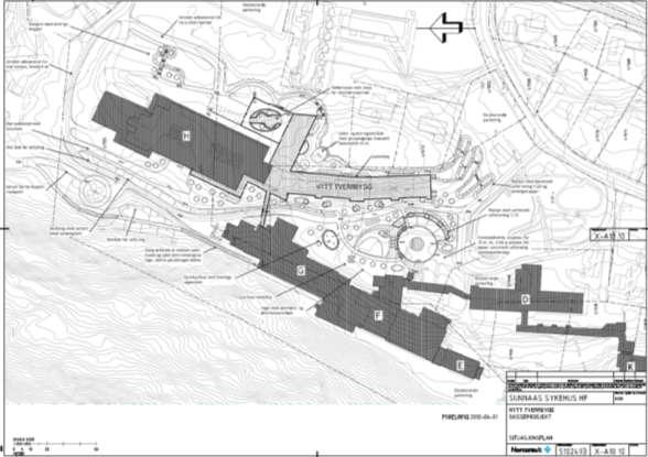 2.2 Handlingsalternativer og hovedpunkter I sak 131-2008 behandlet styret i Helse Sør-Øst RHF en idérapport, som innebar planer om å fornye bygningsmassen på Sunnaas i to etapper - først et nybygg