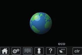 ECO eco beskrivelse Når sy-/brodericomputeren ikke brukes på en stund, kan den settes i energisparemodus.