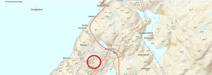 3 Topografi og snøfokk 3.4 A4: Strømsnes Lokaliteten Strømnes ligger på kysten ca. 6 sør av Hammerfest. Lokaliteten har lignende topografi som Storsvingen.