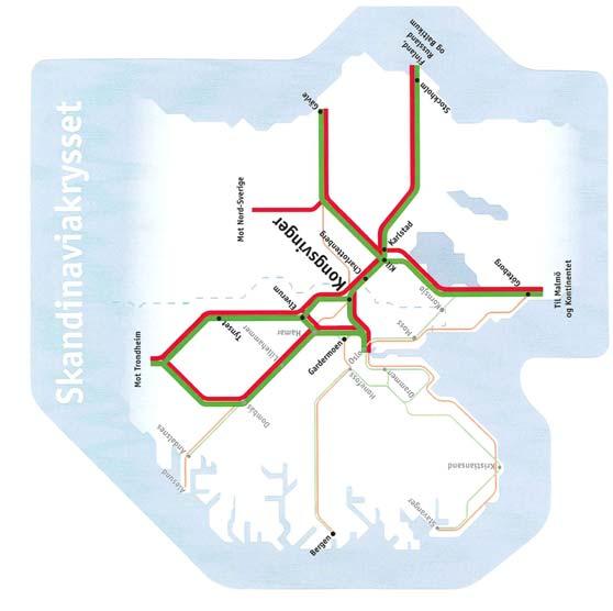 Skandinaviakrysset Det Nordiske Triangel Glåmdalens strategisk sentrale posisjonen er rimeligvis fanget opp i plan- og politikksammenheng på nasjonalt nivå i begge landene.