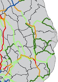 Antall ulykker Antall drepte Antall alvorlig/meget alvorlig skadde Antall lettere skadd Riksveg 2 3,1 0,17 0,52 3,4 Riksveg 20 1,9 0,11 0,28 2,3 Tabell: 3.