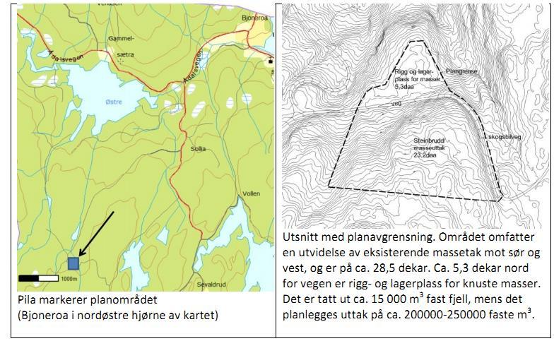 4 (14) STØYUTREDNING 1. SAMMENDRAG Denne rapporten omhandler forhold knyttet til støy for Bjonskog massetak i Gran kommune.