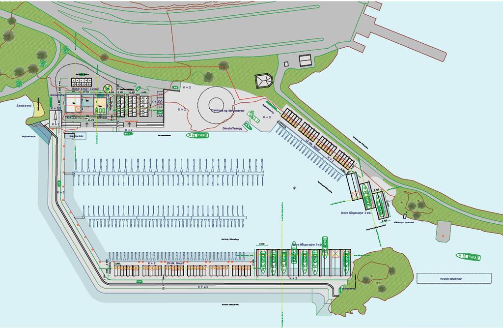 13 4.2 Illustrasjonsplan Utarbeidd av sivilarkitekt Asgeir Damman, Fronta AS, viser mogeleg utbygging av småbåthamna. Illustrasjonsplanen er ikkje juridisk bindande. 4.3 Plangrenser Plangrensene fylgjer i hovudsak plangrenser for gjeldande plan.