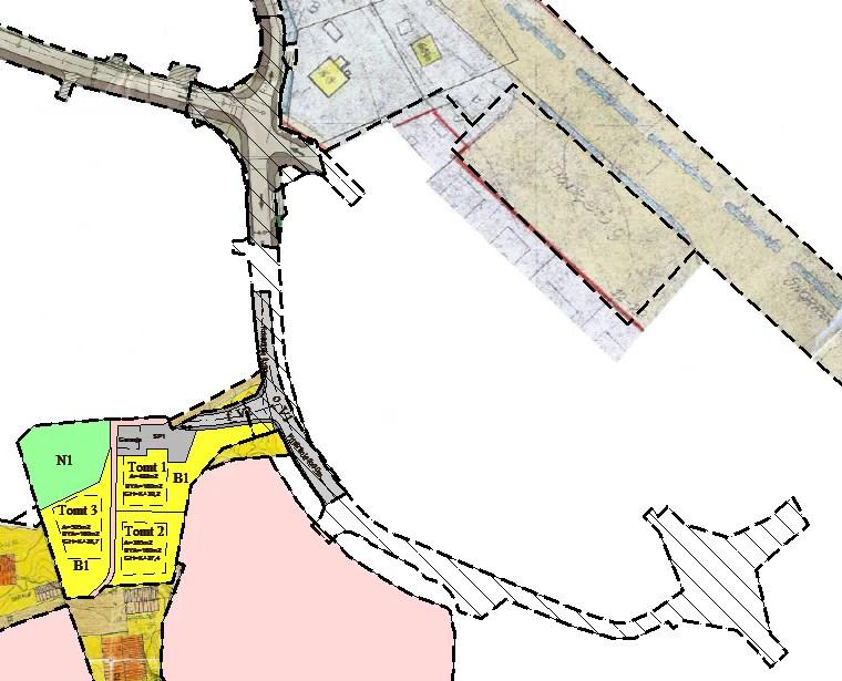Kartet viser hvordan nytt planområdet delvis overlapper eksisterende planer Tidligere saksgang I 23.08.