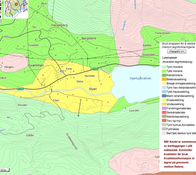 3 Resultat biologisk kartlegging 3.1 Naturtyper, vegetasjon og flora 3.1.1 Geologien Planområdet ligger i landskapsregion 12 Dal- og fjellbygder i Telemark og Aust Agder underregion 12.