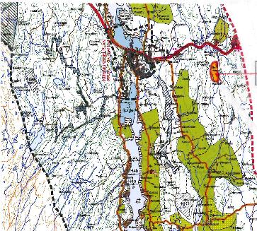 4 Plansituasjon Området er i kommuneplanens arealdel avsatt til LNF- område 4, sone med byggeforbud.