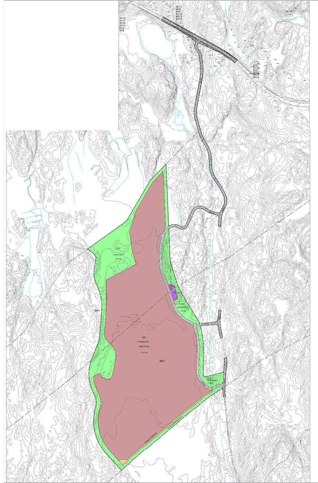 6.4 Adkomst Adkomst fra riksvei E18 ved å benytte den eksisterende Slorebyveien, med et utbedret kryssområde med avkjørsel i i rett vinkel på E18 og