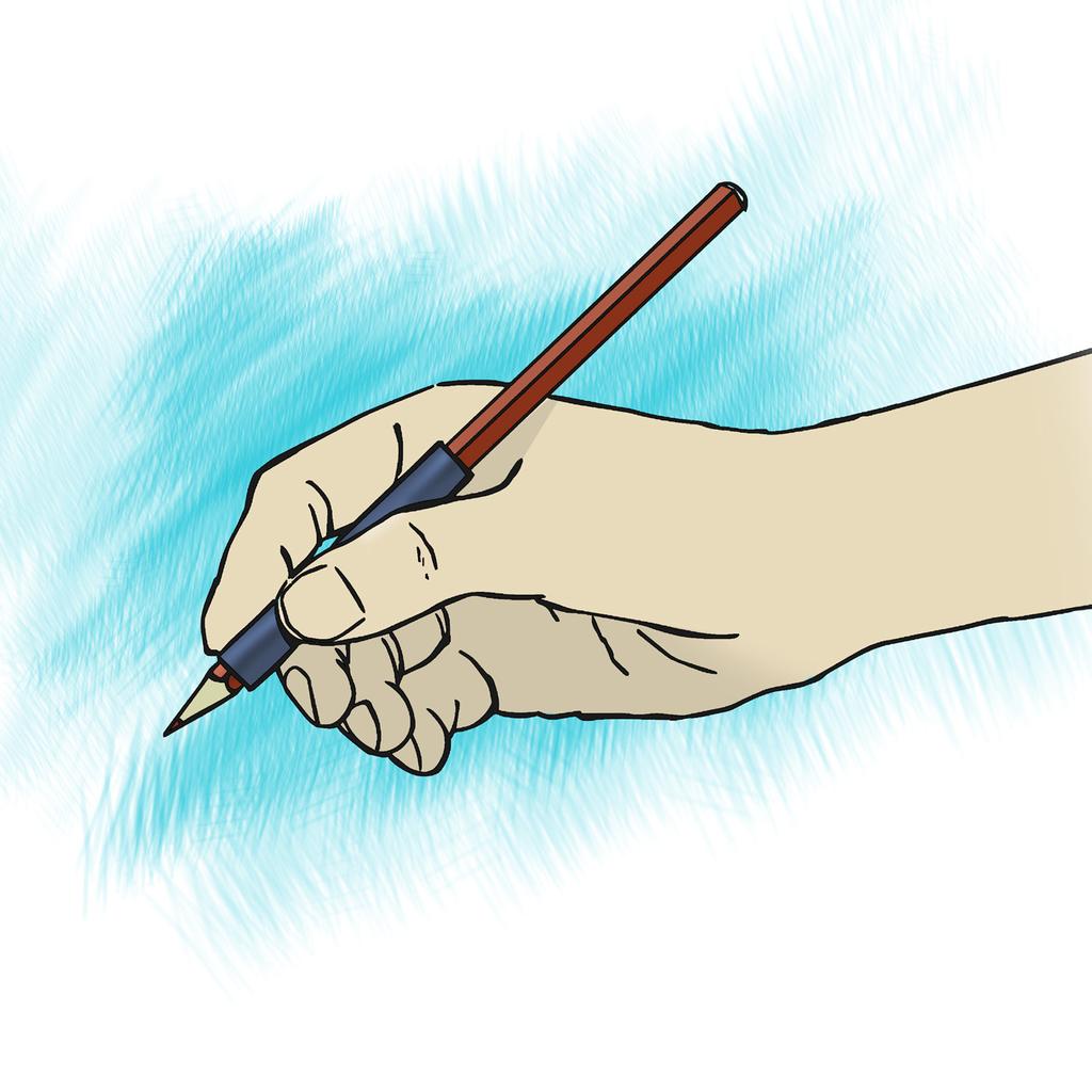 Tips for å fremme utviklingen av godt blyantgrep Bruke fargestifter/blyanter som er tilpasset barnets lille hånd. Bruke gummitrekant på blyanten Øve på å tegne på vegg eller tavle.