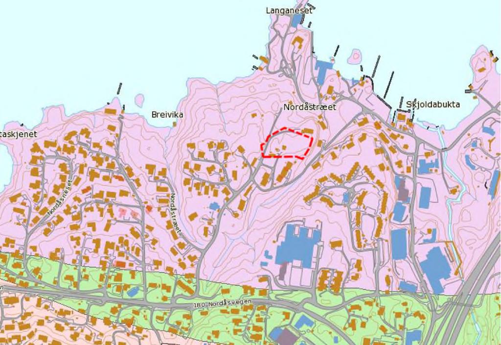 Side 16 av 34 2.14 Risiko og sårbarhet, fare i forhold til ras, flom, etc. Grunnen i planområdet består av bart fjell med stedvis tynt dekke.