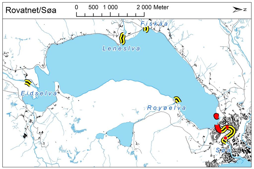 3.7 Rovatnet/Søa Rovatnet og Søa i Hemne kommune ble undersøkt den 13.06.2014 (figur 11).