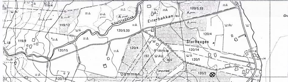 120/1 og 120/2. I følge Bertelsen (1985) gir det arkeologiske materialet indikasjoner på etablert bosetting først fra Kr.f. Profilet ble tatt ut i oktober 1983.