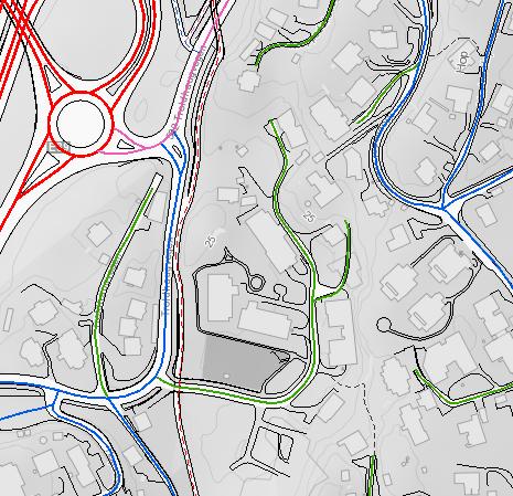 Samferdsel 4.12 Trafikk (sikkerhet, fremkommelighet, veistandard, adkomst, stigning, kollektivtilgjengelighet) Planområdet får adkomst via Troldhaugvegen.