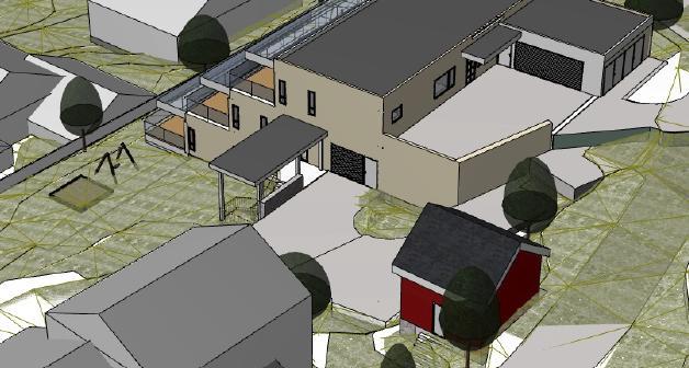 Leikearealet har storslagen utstikt og ca. halve arealet har sol etter kl. 18:00 ved vårgjevndøgn. ( Sjå vedlegg 16-18 skyggediagram).