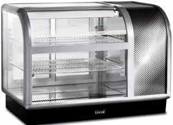 6 EKSPONERING C6R/105BR Lincat 650 serien Kjølt med buet front C6R/130BR Buet front i ekstrudert aluminium Doble glass, innvendig i metallisk sølv finish Forkrommede justerbare hyller og innvendig