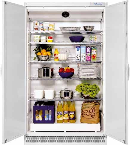 KJØLE- OG FRYSESKAP 3 Catering kjøleskap med tett dør, Festivo 120 LK og 90 LK cateringkjøleskap Viftekjøling Elektronisk styrt temperatur og avriming.