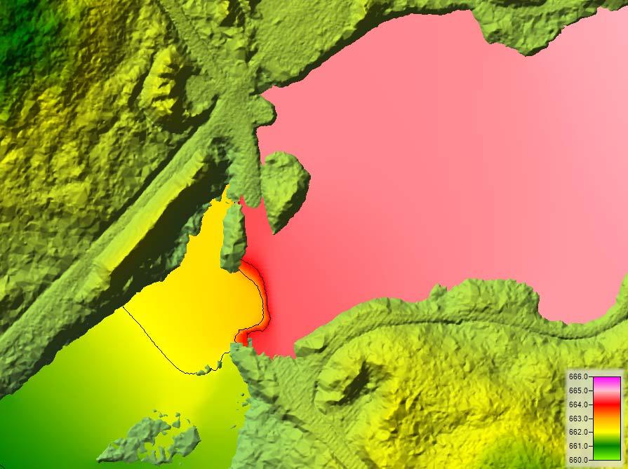 7 Skisseprosjekt Sveivhylen Fundamentering Det foreligger ingen grunnundersøkelser for brustedet. Utfra bilder og opplysninger fra byggherren er det ikke synlig berg i området.