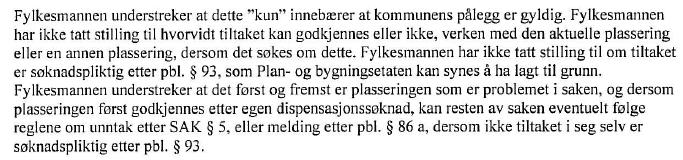 Protesten fra Mannsverk kan etter rådmannens syn sammenfattes til følgende: Tiltaket er i strid med reguleringsplanen for området.