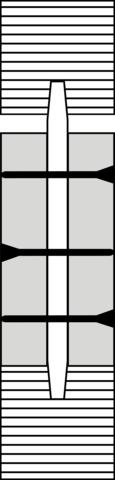 Lengden på stegforsterkning skal min. være: Ved endeopplegg; oppleggsbredden + 100mm til siden. Ved midtopplegg; oppleggsbredden + 100mm til hver side. Kapasiteter er vist i tabell 6.