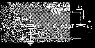 c = V " + (v c 0 #V " )e # t $ I dette tilfellet er v c0 = 0 V, V " = 7V og " = R Th C = 30 #10 3 # 0,2 #10 $6 = 6ms Dermed: v c = V Th + (0